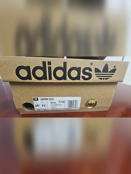 Adidas Samba XLG Gray Suede Sneakers with Black Stripes and Gum Sole - Picture 6 of 6